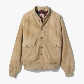 BARACUTA 바라쿠타 스웨이드 숄카라 봄버 샌드 SHAWL COLLAR BOMBER SAND