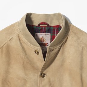 BARACUTA 바라쿠타 스웨이드 숄카라 봄버 샌드 SHAWL COLLAR BOMBER SAND