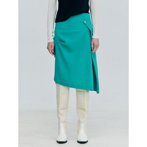 Tuck Pencil Skirt_Green