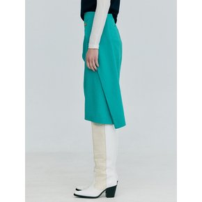 Tuck Pencil Skirt_Green