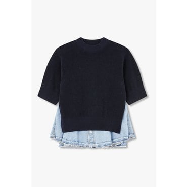 SACAI [사카이]  여성 데님 믹스 니트 풀오버 6415330110