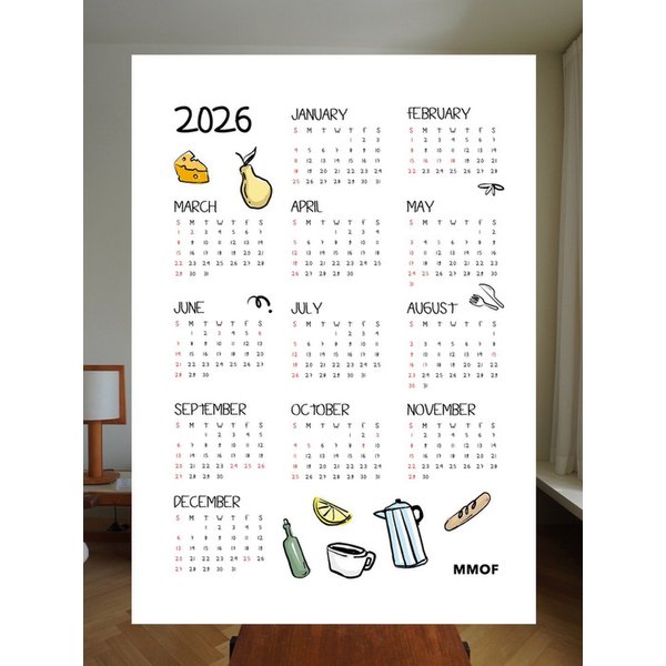 2026 모프 패브릭 캘린더