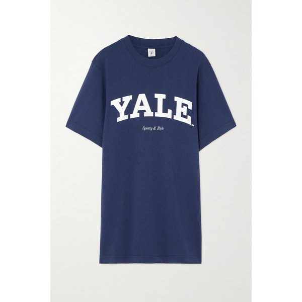 예일 프린트 코튼 저지 티셔츠 46376663162977234