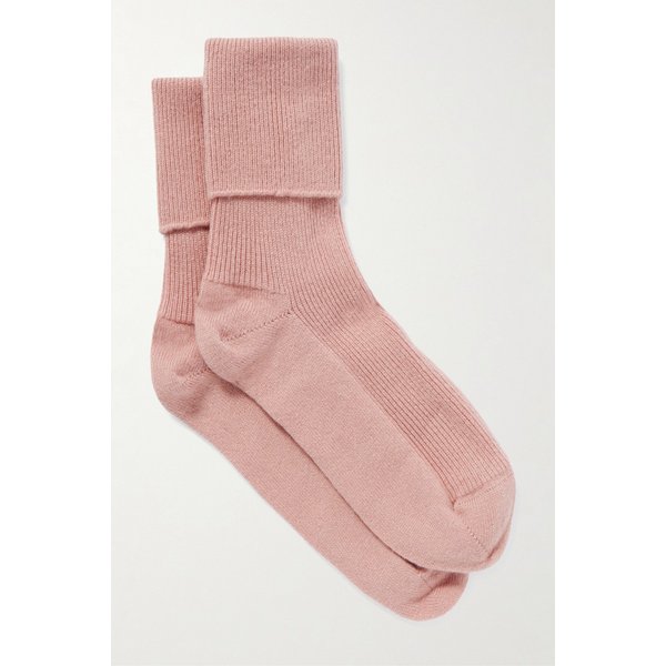 존스톤스 오브 엘긴 베이비 핑크 캐시미어 블렌드 리브 삭스 46376663162952938