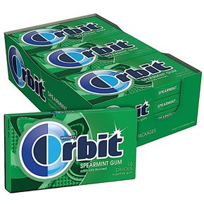 오르빗 스피어민트 츄잉검 14피스 12박스 Orbit Spearmint Chewing Gum