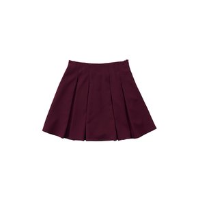 BURGUNDY MIDI FLARE SKIRT