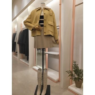 잇미샤 [여주점] 여성 탈착 와펜 캐시미어 블렌디드 핸드메이드자켓(ITNAHJK640A)