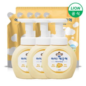 아이깨끗해 핸드워시 용기 250ml 3개+리필 200ml 5개 (순/레몬/청포도 택1)