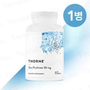 [무료배송] Thorne 쏜리서치 쏜땡땡 Zinc 아연 피콜리네이트 30mg 180캡슐 1병