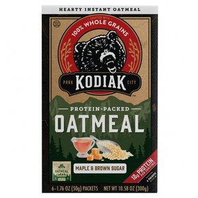 Kodiak  Cakes  Kodiak  Cakes  teinPacked  메이플  흑설탕  인스턴트  오트밀  50g  6봉