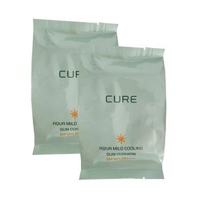 김정문알로에 큐어 아쿠아 마일드 쿨링 선쿠션 25g(리필 SPF50+) 2개 Ss