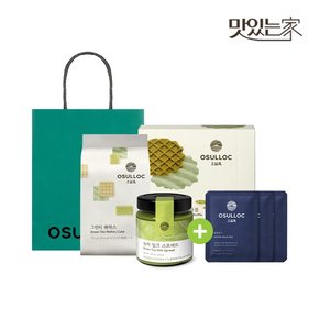오설록 티푸드 세트(스프레드+와플+웨하스)+티백 3입