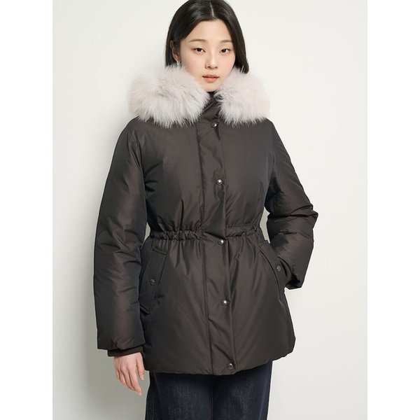 중힙 기장 포리 다운 점퍼  브라운 (BF5Y38C04D)