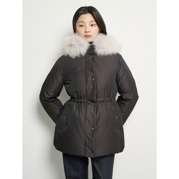 중힙 기장 포리 다운 점퍼  브라운 (BF5Y38C04D)