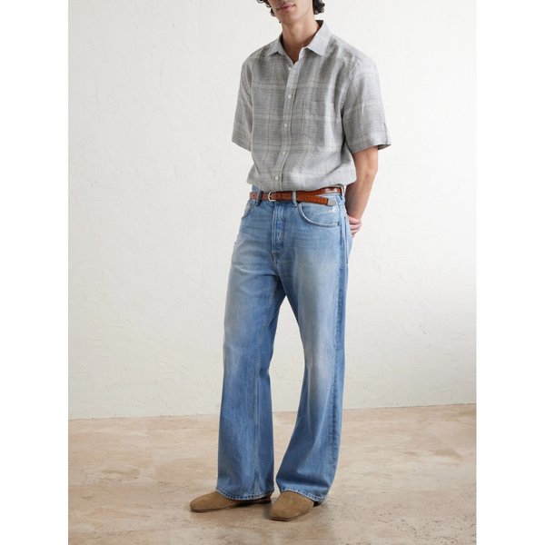 포르투기스 플란넬 젬 체크 리넨 셔츠 46376663163010552