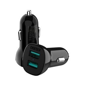 초텍 QC 3.0 36W 듀얼 USB A타입 고속 차량충전기 C0051