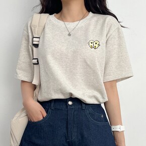쪼꼬미 오리 자수 반팔티 2컬러_P393943347