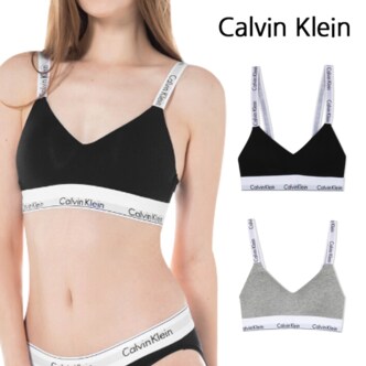 Calvin Klein CK 언더웨어 여성 모던코튼 훅앤아이 브라렛 블랙 그레이