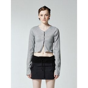 GAR-NETTE GLITTER CARDIGAN - GREY