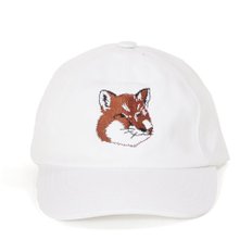 HU06118WW0007 P101/ 남여 공용 FOX HEAD 자수 화이트 베이스볼캡