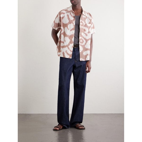 친탄 자수 코튼 셔츠 46376663163099423