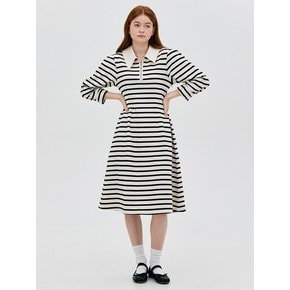 L Silhouette Stripe Dress_Black