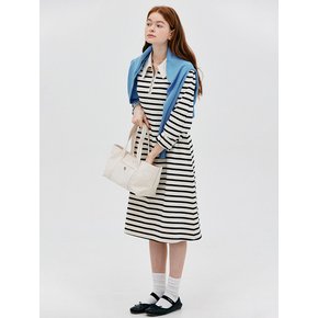 L Silhouette Stripe Dress_Black