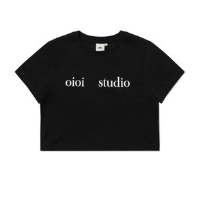 LAYERED LOGO CROP T-BLACK