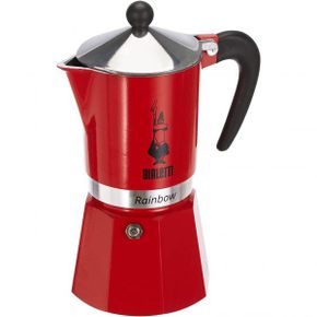 영국 비알레띠 모카포트 Bialetti Rainbow Caffettiera Colorata Alluminio Rossa 3 TazzeRed30