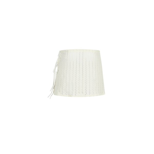 Wave Short Wrap Skirt Ivory