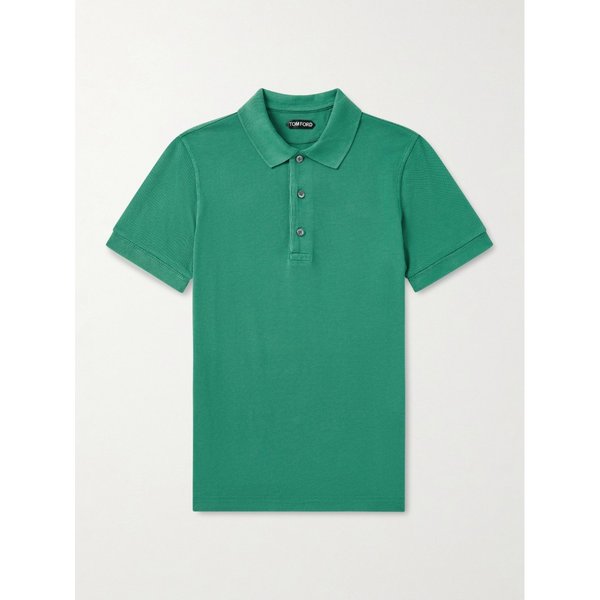 슬림핏 라이오셀 코튼 블렌드 피케 폴로 티셔츠 46376663163003380