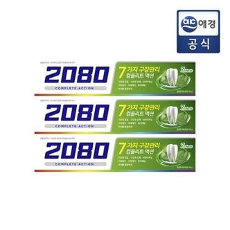 2080 컴플리트 액션 허브민트향 120g x 3입