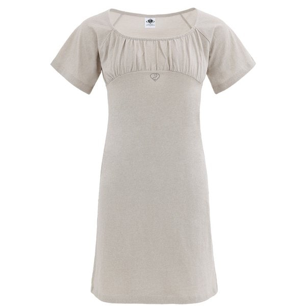 PUFF DRESS IN BEIGE (라글란 셔링 원피스)