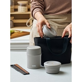 써모스 뉴 반반 분리형 보온도시락 TKLG-1001 (965ml)