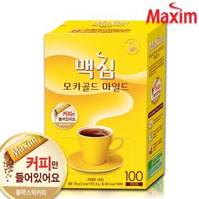 [맥심] 모카골드 솔루블 블랙커피 100T(무설탕/커피만)