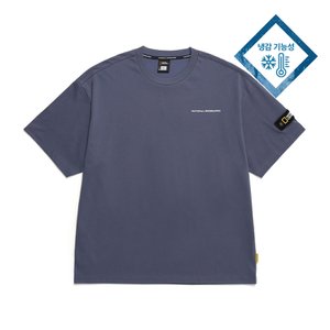 내셔널지오그래픽 N242UTS902 세미 오버핏 와펜 반팔 티셔츠 DUSTY NAVY