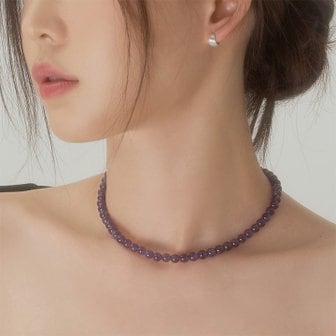 윙블링 14k 골드필드 천연 자수정 초커 목걸이 (2size) W