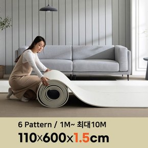 15T PVC 층간소음방지 롤매트 폭 110cm x 6m