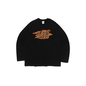 FLAME LOGO GRAPHIC LONG SLEEVE T-SHIRT (BLACK)