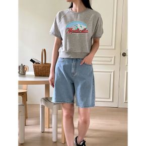 몬테첼로 나그랑 크롭 반팔 맨투맨 5컬러_P363836909