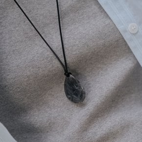 Marble drop necklace [TISP06AC05]_Black