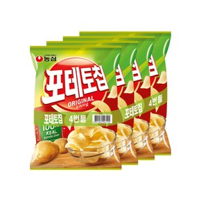 농심 포테토칩 오리지널 4번들 / 기획팩 스낵 감자칩