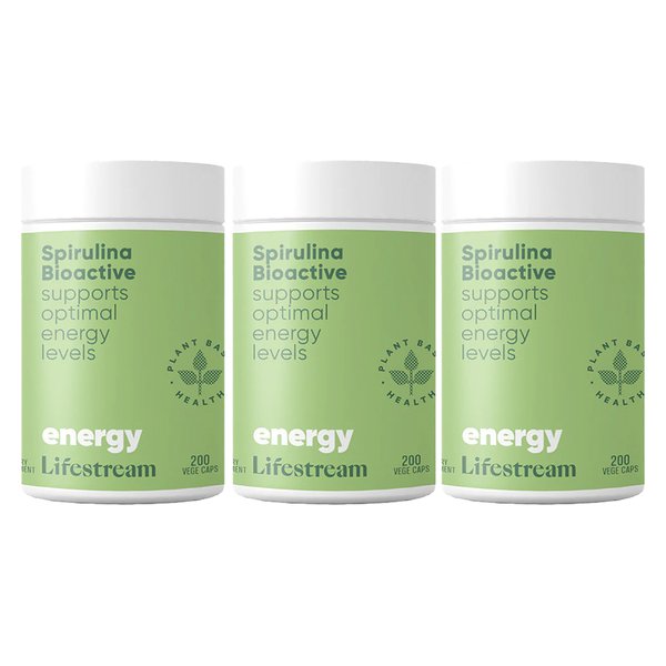 뉴질랜드 라이프스트림 스피루리나 발란스 500MG 200캡슐 베지캡슐 3팩
