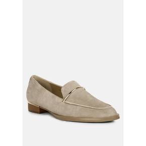 4675891 Rag  Co PAULINA Taupe Suede Slip-on Loafers