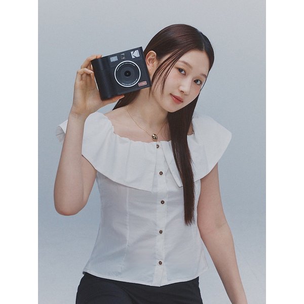 [SPNK] 오프숄더 코튼 블라우스_화이트