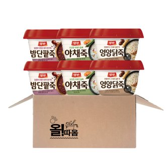  동원 용기죽 야채+밤단팥+영양닭 각 2입