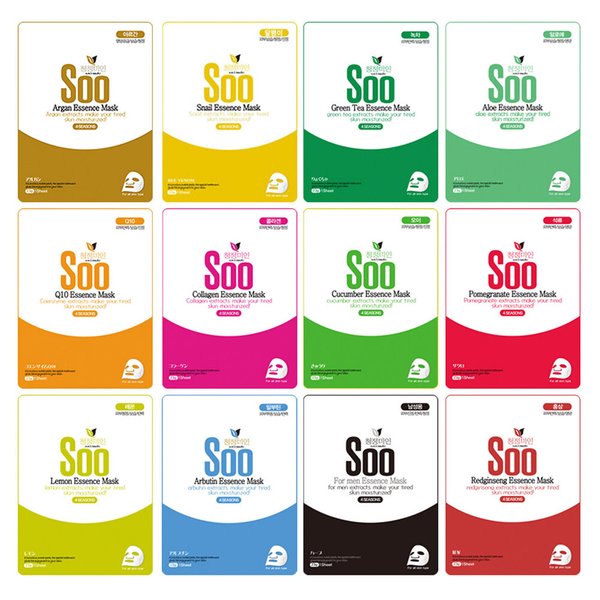에센스 마스크팩 100매+썬크림 파우치 5매+쇼핑백