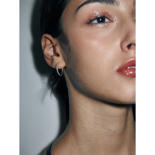[925 silver] Deux.silver.227 / grand anse dew earring