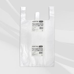 이라이프 비닐 쇼핑 봉투 (특대) 100매 백색 흑색 손잡이 봉투