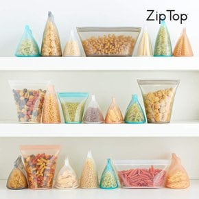 Zip Top 집탑 샐러드 과자 샌드위치 실리콘 밀폐 보관용기 [컵/디쉬/ 스낵백/샌드위치백/스낵컨테이너]